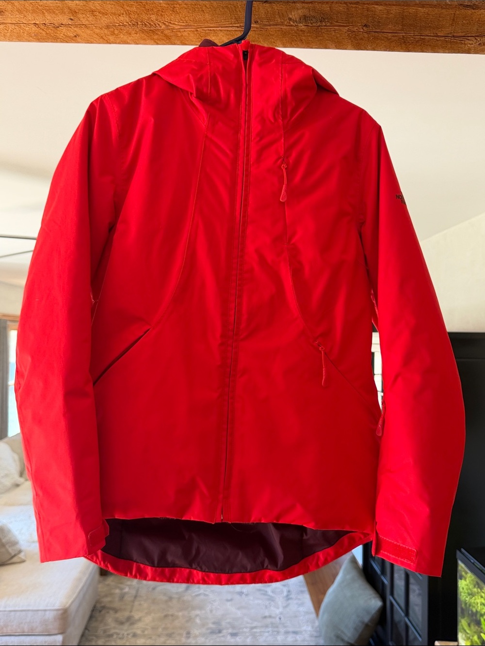 The North Face Red Women's Hooded Triclimate Ski Jackets